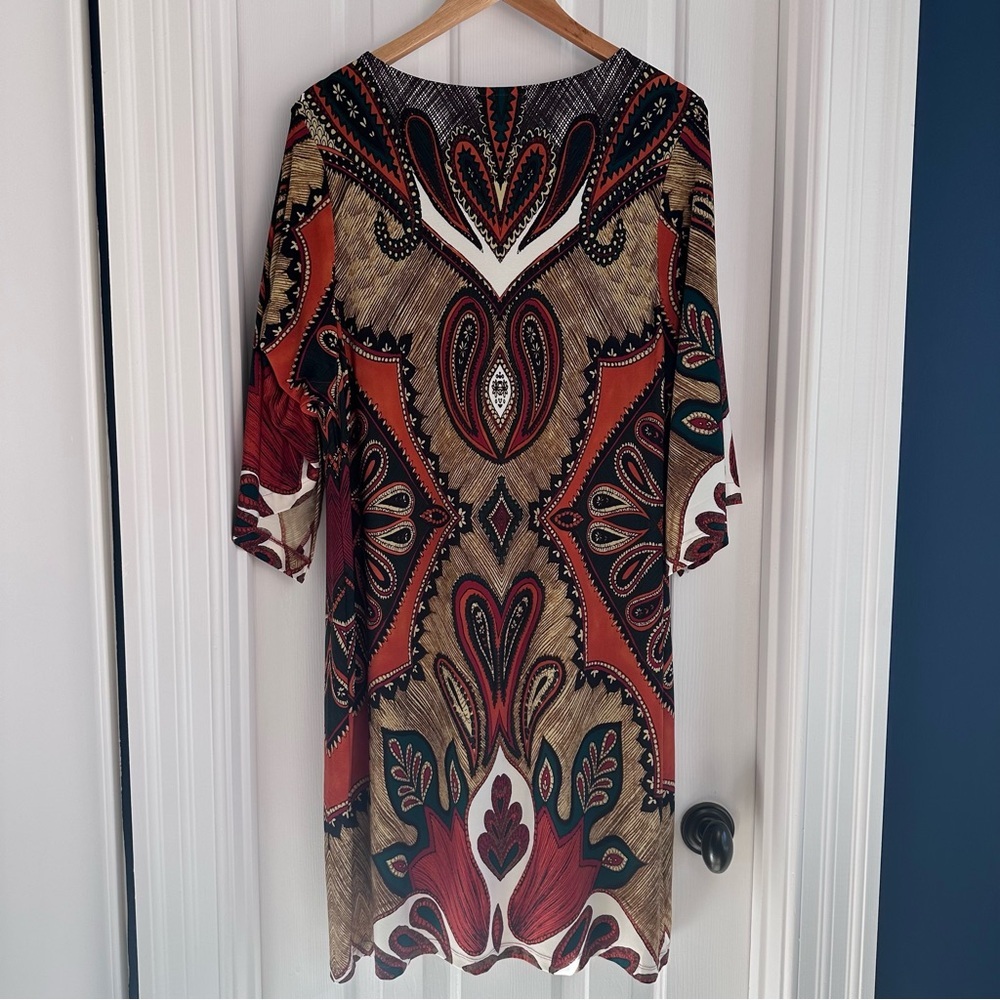 Womens Chico's Bohemian Shift Dress EUC - Picture 6 of 8